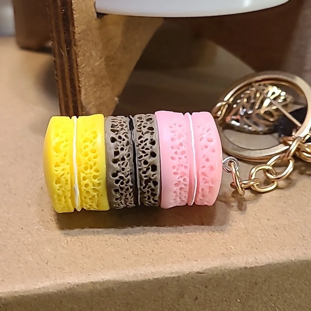 Unbranded Macaroon Keychain Multi-Color Women NWOT Keys Home‎ Auto Gym Office